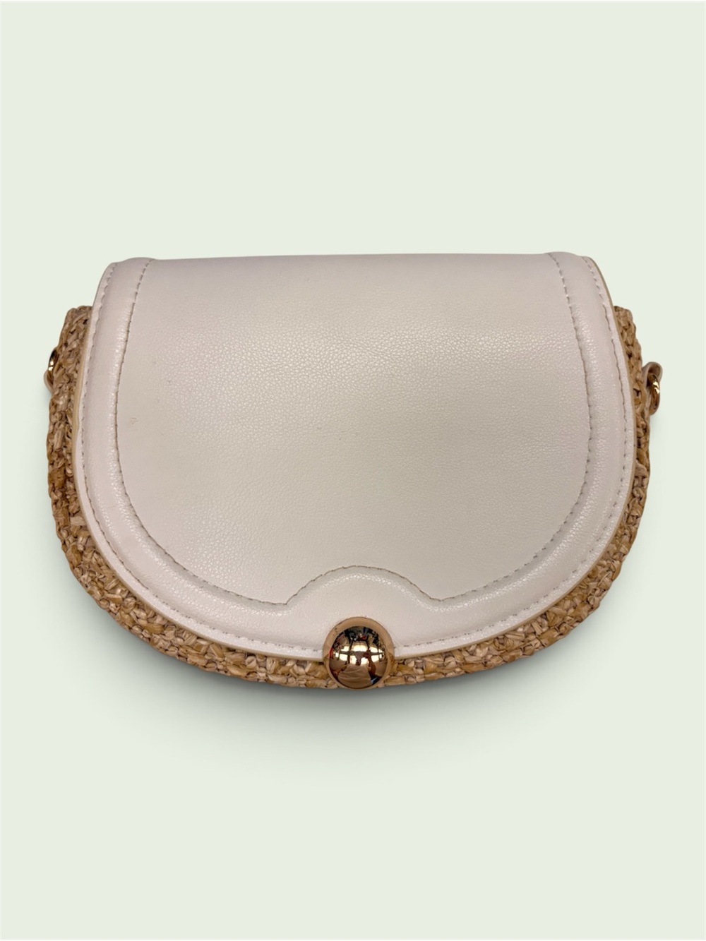 H&M Crossbody Saddle Bag with Woven Trim